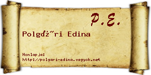 Polgári Edina névjegykártya
